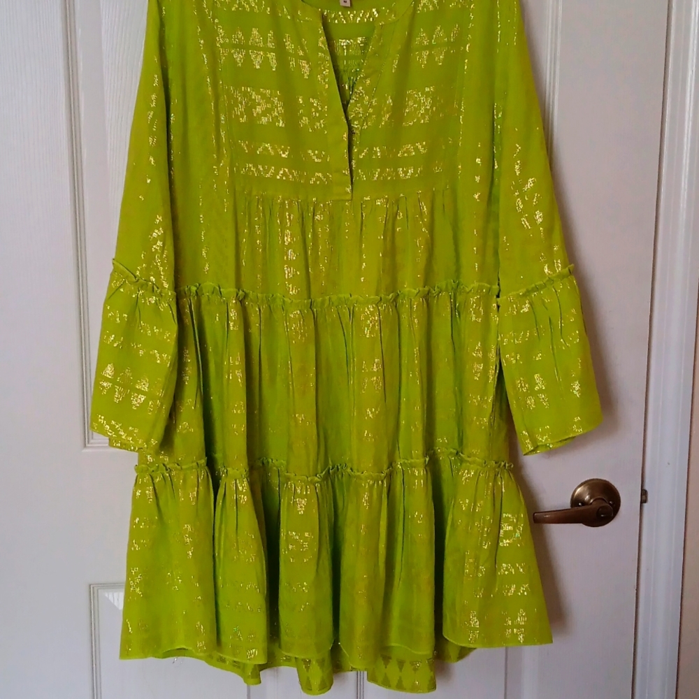 Elan,medium chartreuse dress.EUC.Worn 1 time